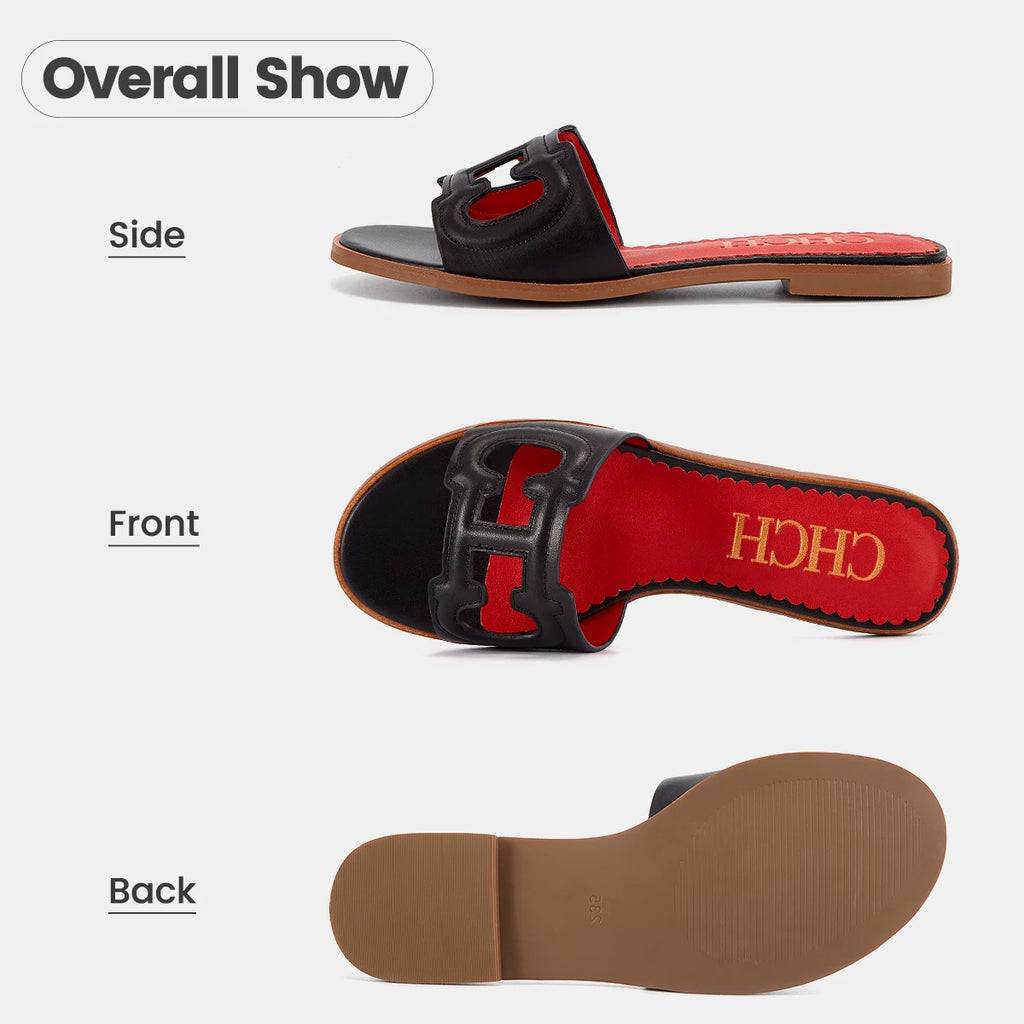 Women's Slippers Simple Black Flat Flat Women's Shoes Home Indoor Slippers