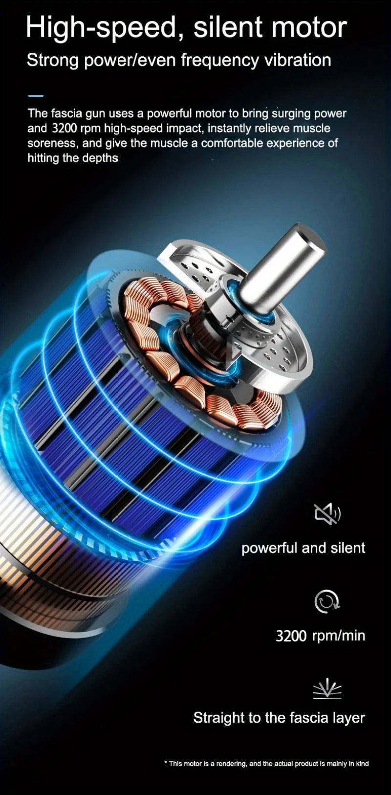 Portable Fascia Massage Gun – Vibration Therapy for Body, Neck & Back