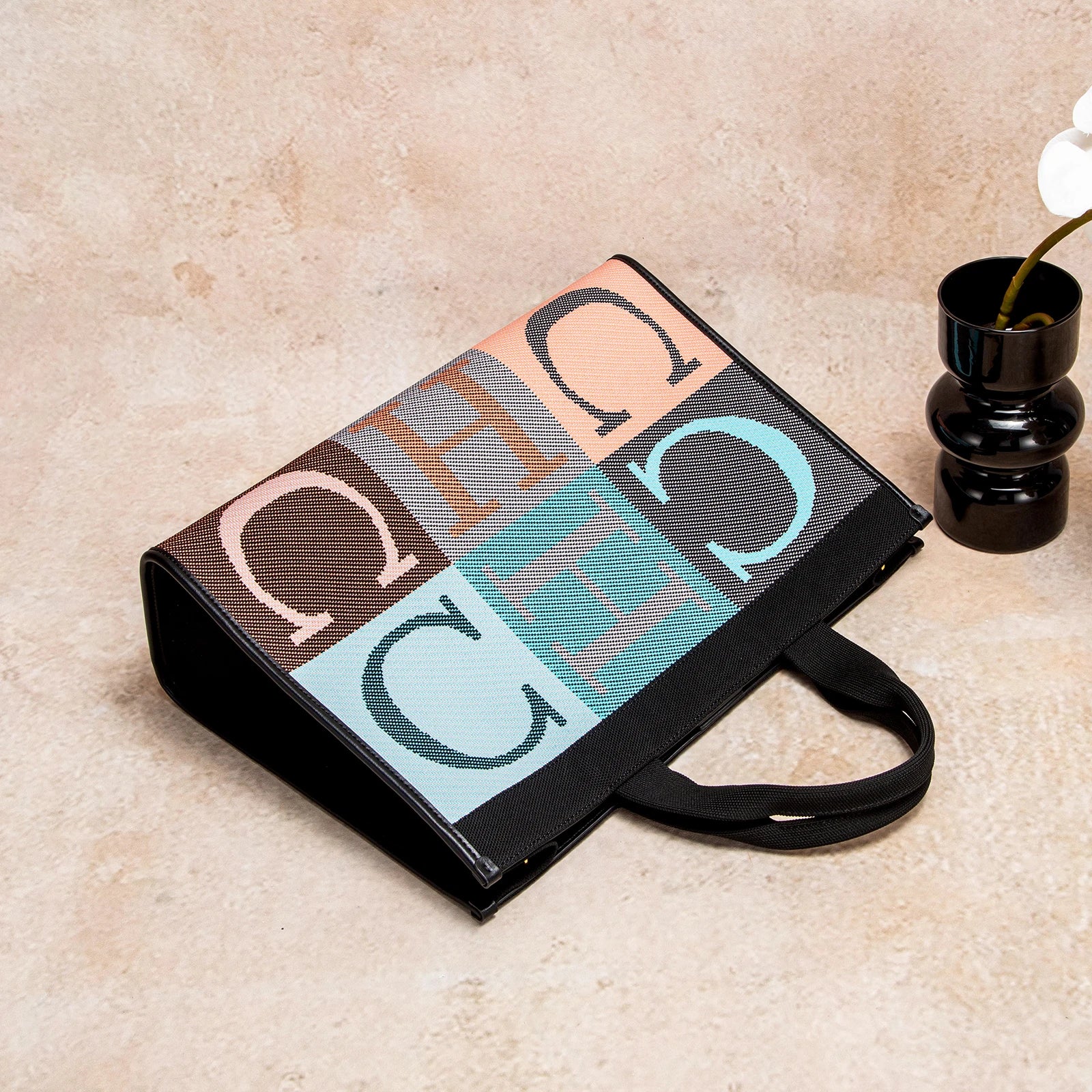 Women's Tote Bag New Letter Eco friendly Large Capacity Handbag Mommy Shopping Bag 42 * 12 * 31cm