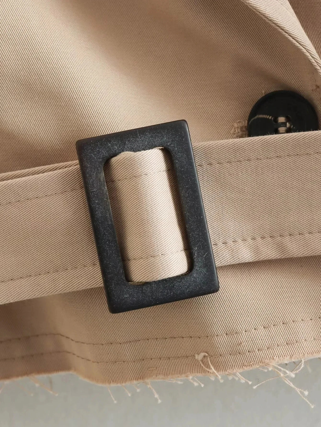 Women's Cropped Trench Jacket – Vintage Belted Double-Breasted Spring Coat for Streetwear