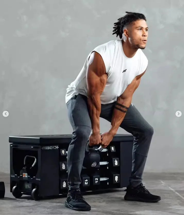 Men's Sleeveless Quick-Dry Basketball Vest, Breathable Gym Tank for Fitness and Bodybuilding