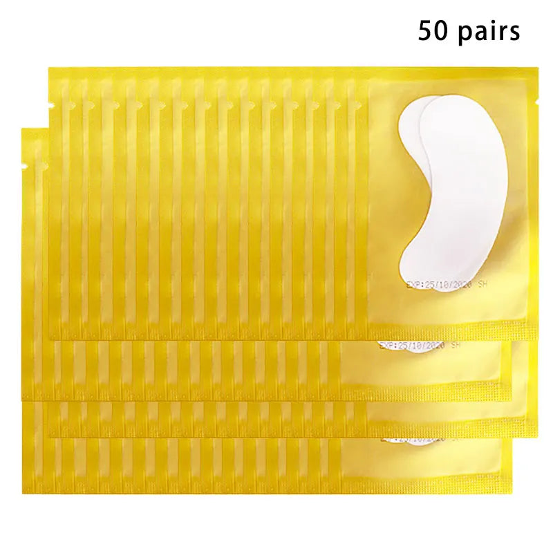 50 pairs of eyelash gel patches for grafting, under-eye extension, and makeup application