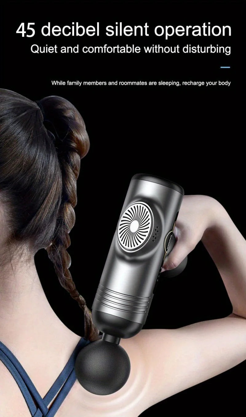 Portable Fascia Massage Gun – Vibration Therapy for Body, Neck & Back