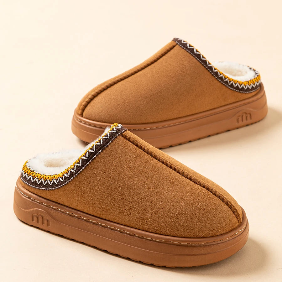 Winter Women's Slipper Fashion Fuzzy Fur Anti-slip Soft Sole Outdoor Indoor Warm Comfort