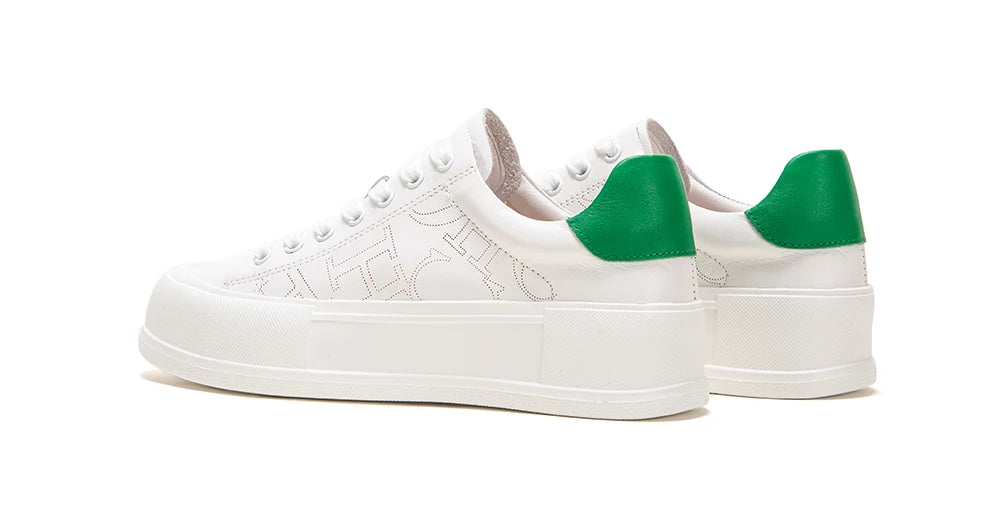 Women's Sports Shoes New Casual And Comfortable Thick-Soled Genuine Leather Wear-Resistant Sports Shoes