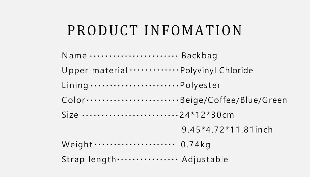 Women's Backpack Bear Cartoon Pattern Letter Design Backpack