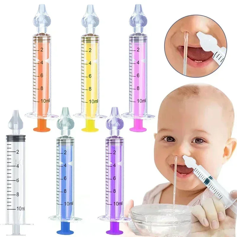 Silicone Baby Nasal Aspirator Syringe – Reusable Nose Cleaner & Nasal Washer for Kids