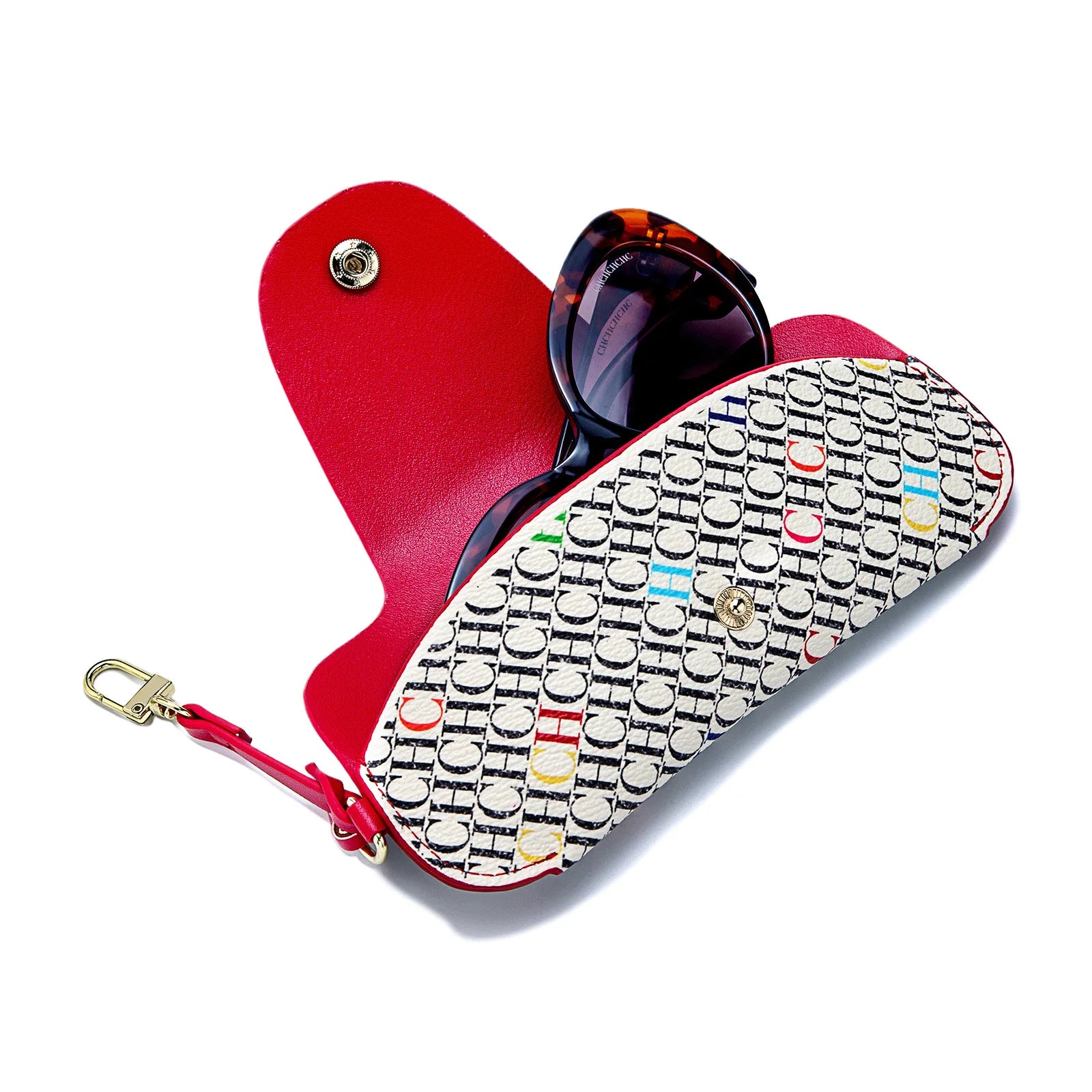 Snap Button Glasses Storage Bag Niche Brand New Portable Anti-Drop Anti-Crush Sunglasses