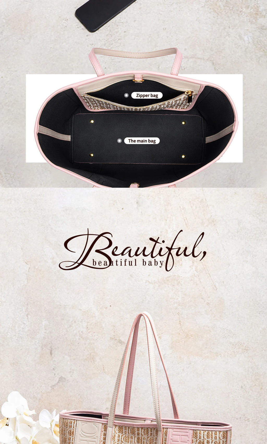 Women's Tote Bag New PVC Large Capacity Splicing Design Women's Bag Commuter Coffee Color Handbag