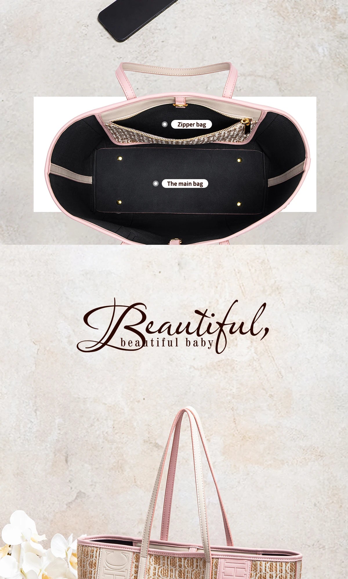 Women's Tote Bag New PVC Large Capacity Splicing Design Women's Bag Commuter Coffee Color Handbag