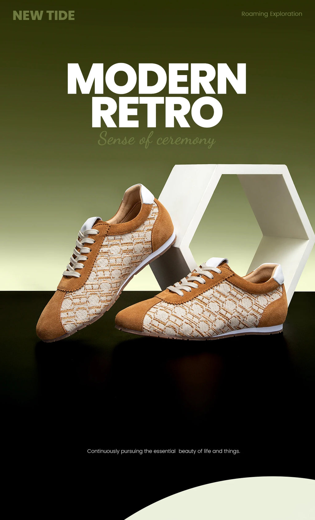 Women's Tennis Shoes Retro Splicing Design Lace up Shoes Comfortable Women's Walking Shoes