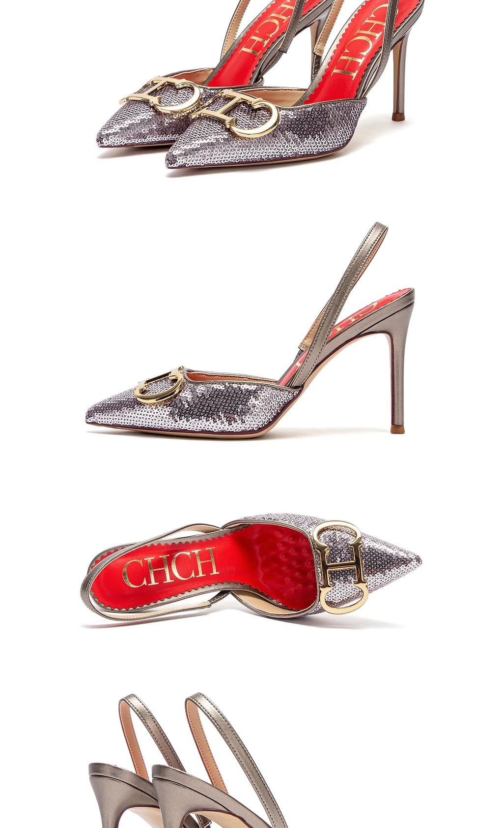 Women's High Heels Sharp tip Destiny Closed Toe Strappy Heels Sexy Wedding Bridal Party Dress Shoes 9cm