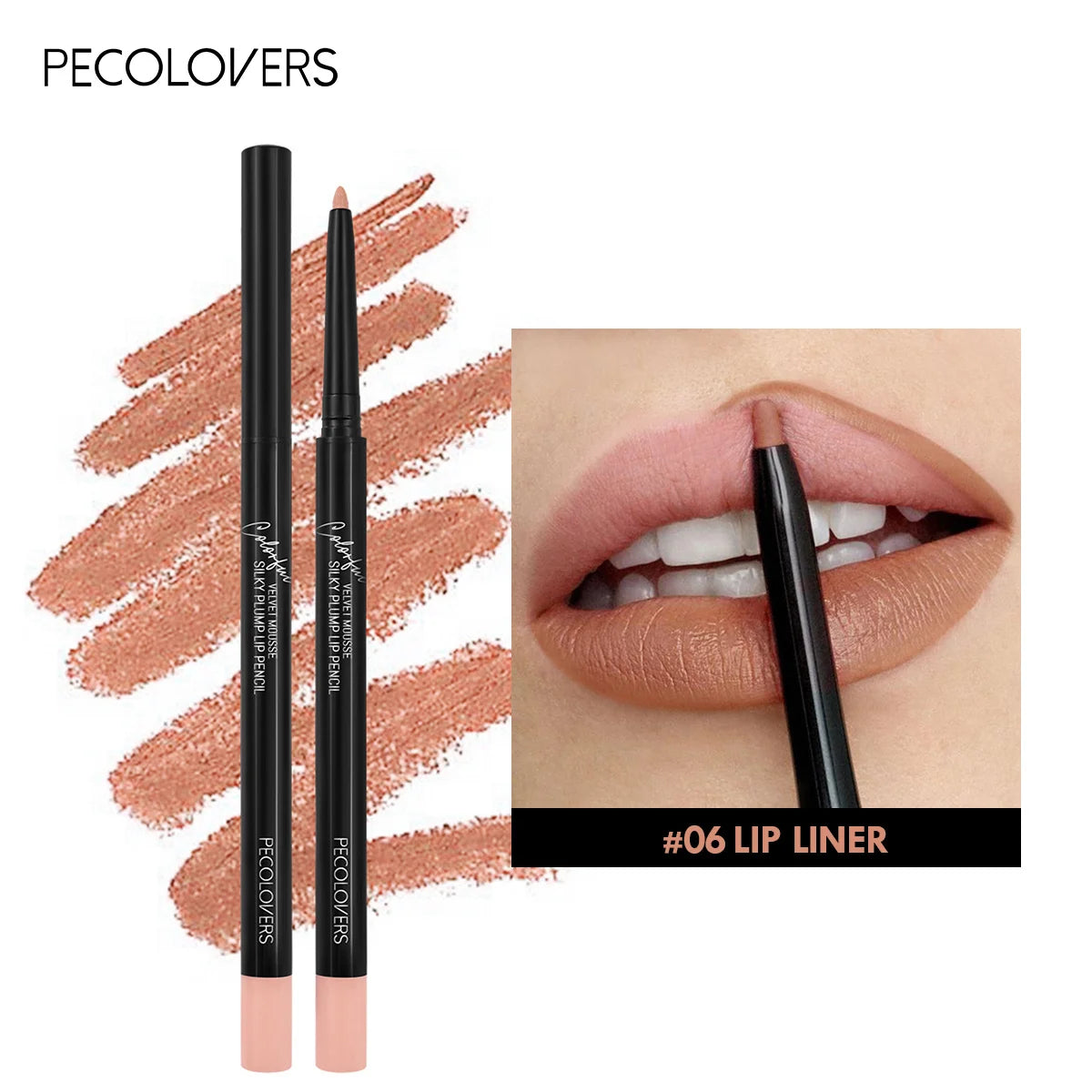 Waterproof Matte Lip Liner – Long-Lasting, Moisturizing, 12 Colors