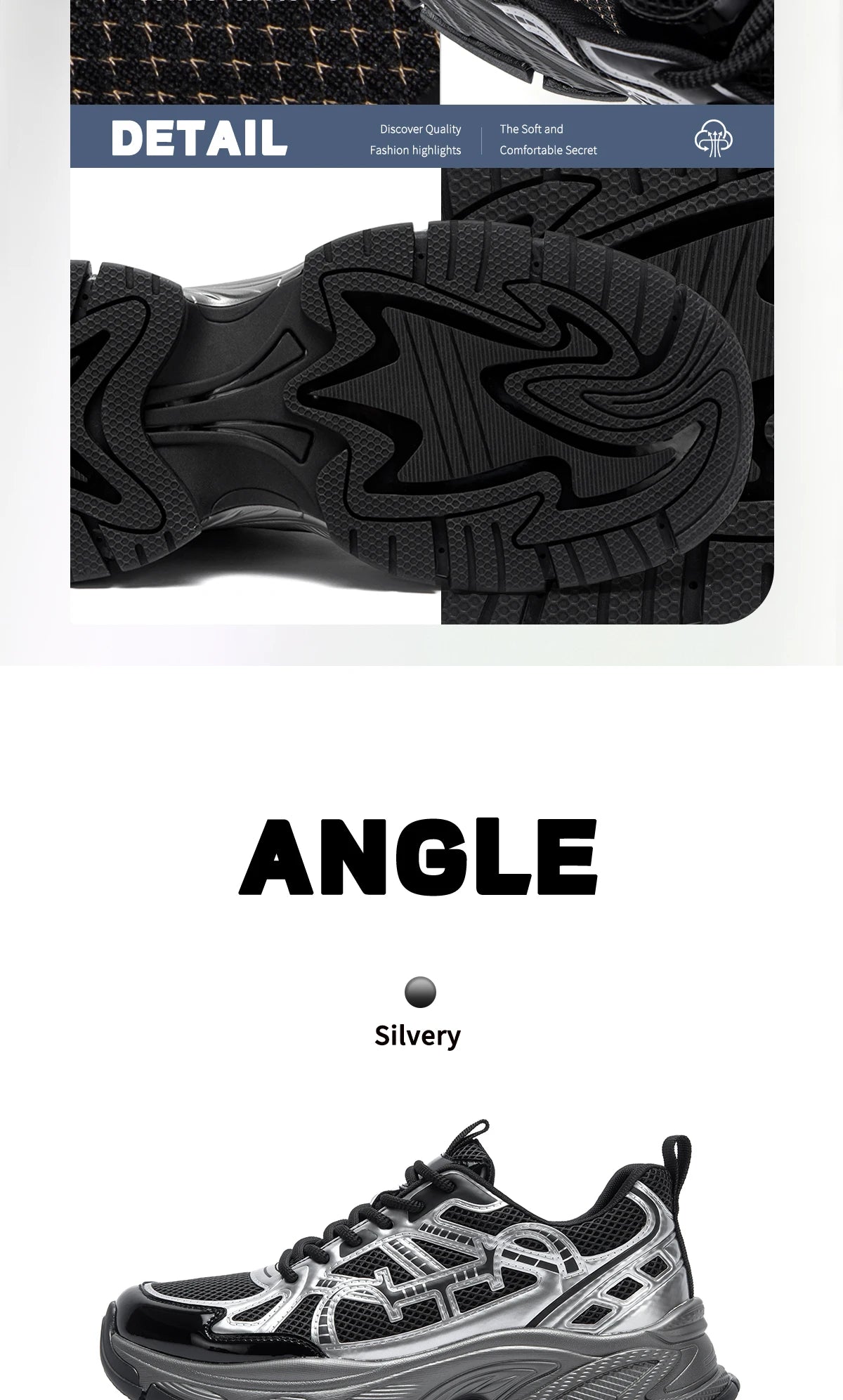 Men's Casual Shoes Summer New Silver Breathable Mesh Outdoor Vulcanized Shoes