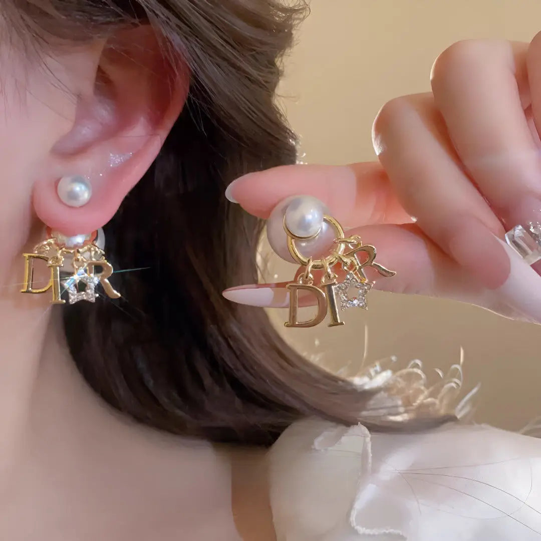 Trendy Double-Sided Pearl Stud Earrings – Elegant Luxury for Women, Spring & Summer Fashion