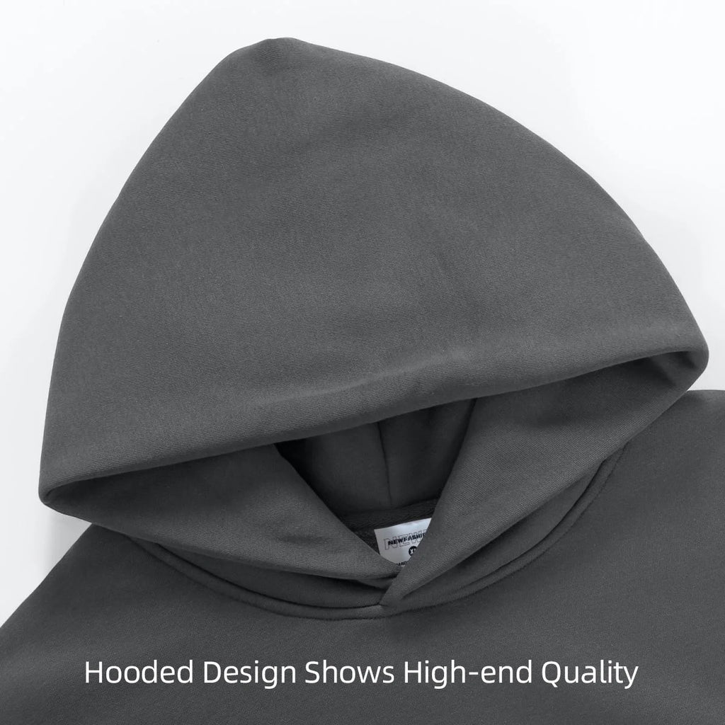 A heavy-duty hooded sweater made from thick cotton and velvet, designed for both men and women