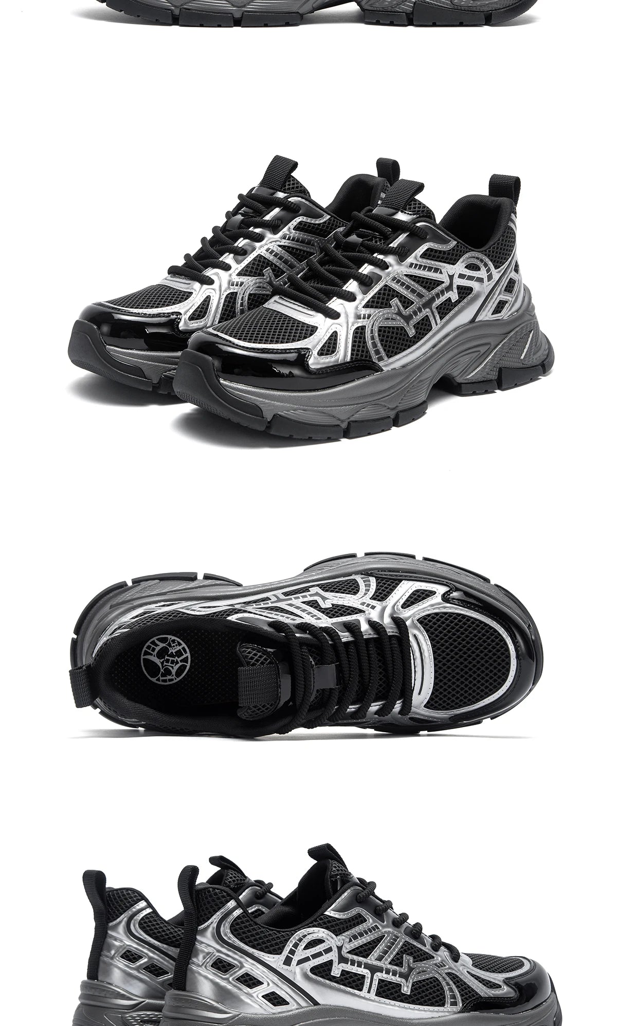 Men's Casual Shoes Summer New Silver Breathable Mesh Outdoor Vulcanized Shoes