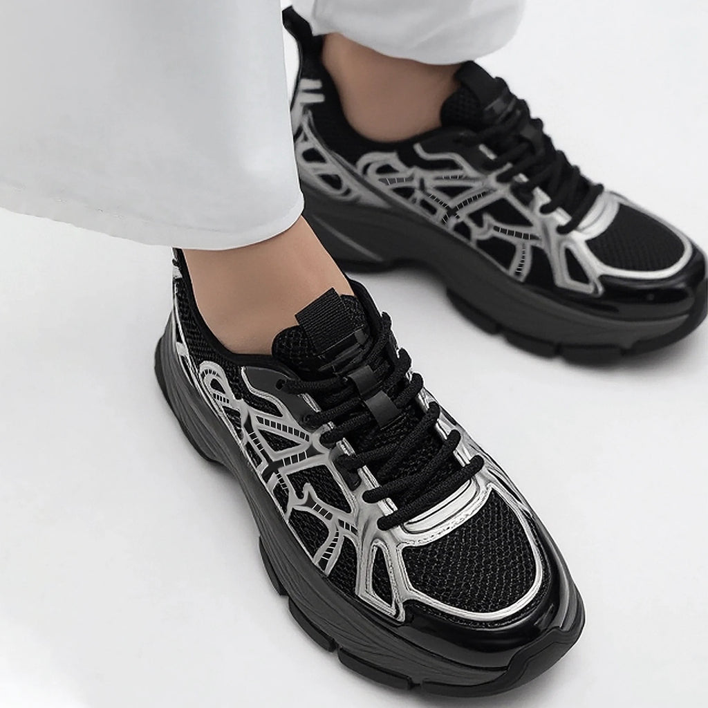 Men's Casual Shoes Summer New Silver Breathable Mesh Outdoor Vulcanized Shoes