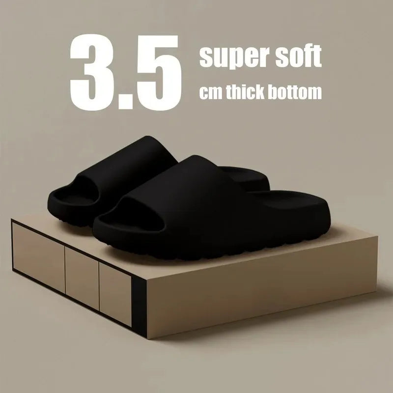 Coconut Cloud EVA Slides – Thick-Soled Soft Sandals for Men & Women, Summer Beach Wear