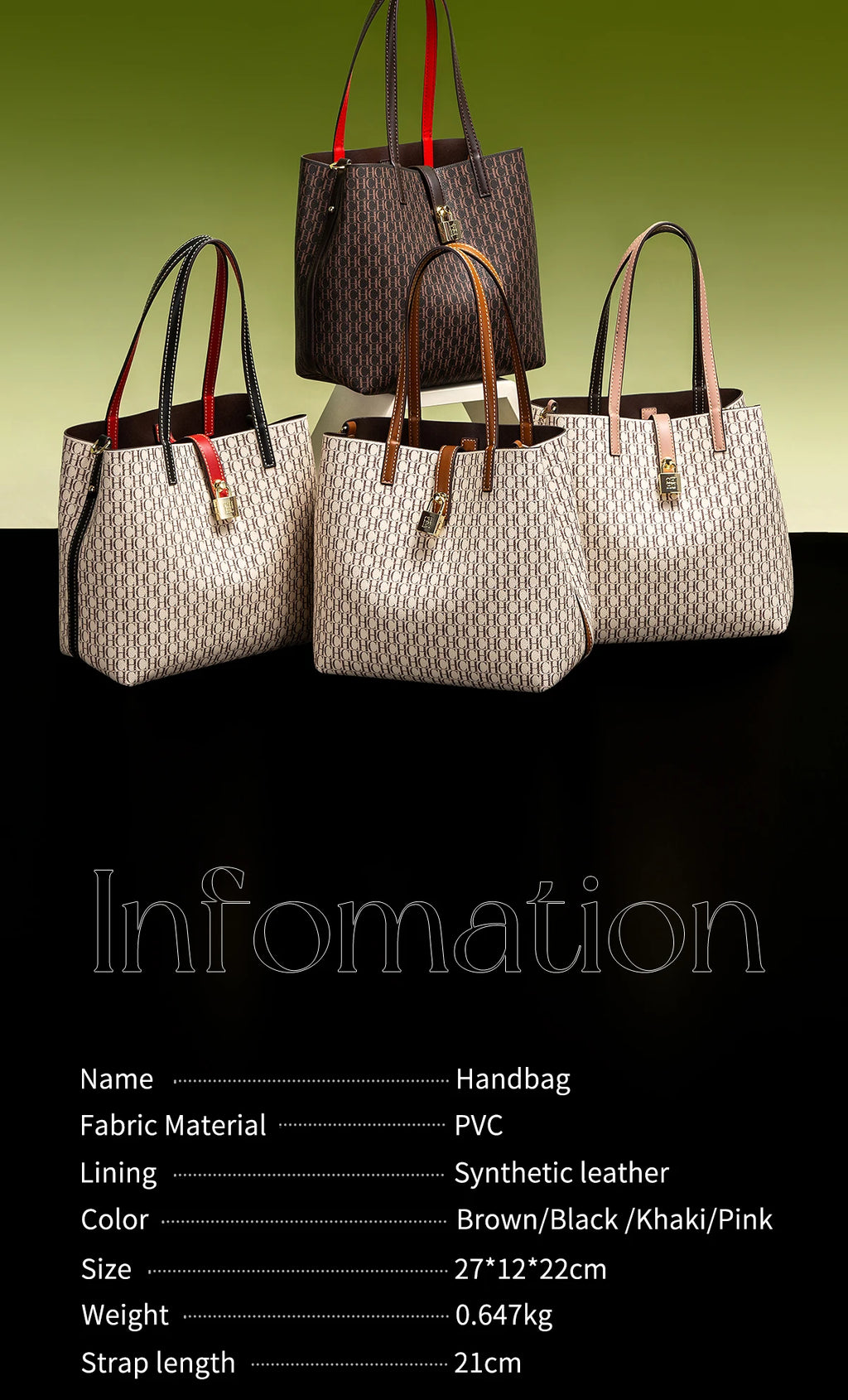 Women's Tote Bag New Solid Color Simple Handbag Large Capacity Mother Child Shopping Bag Wallet