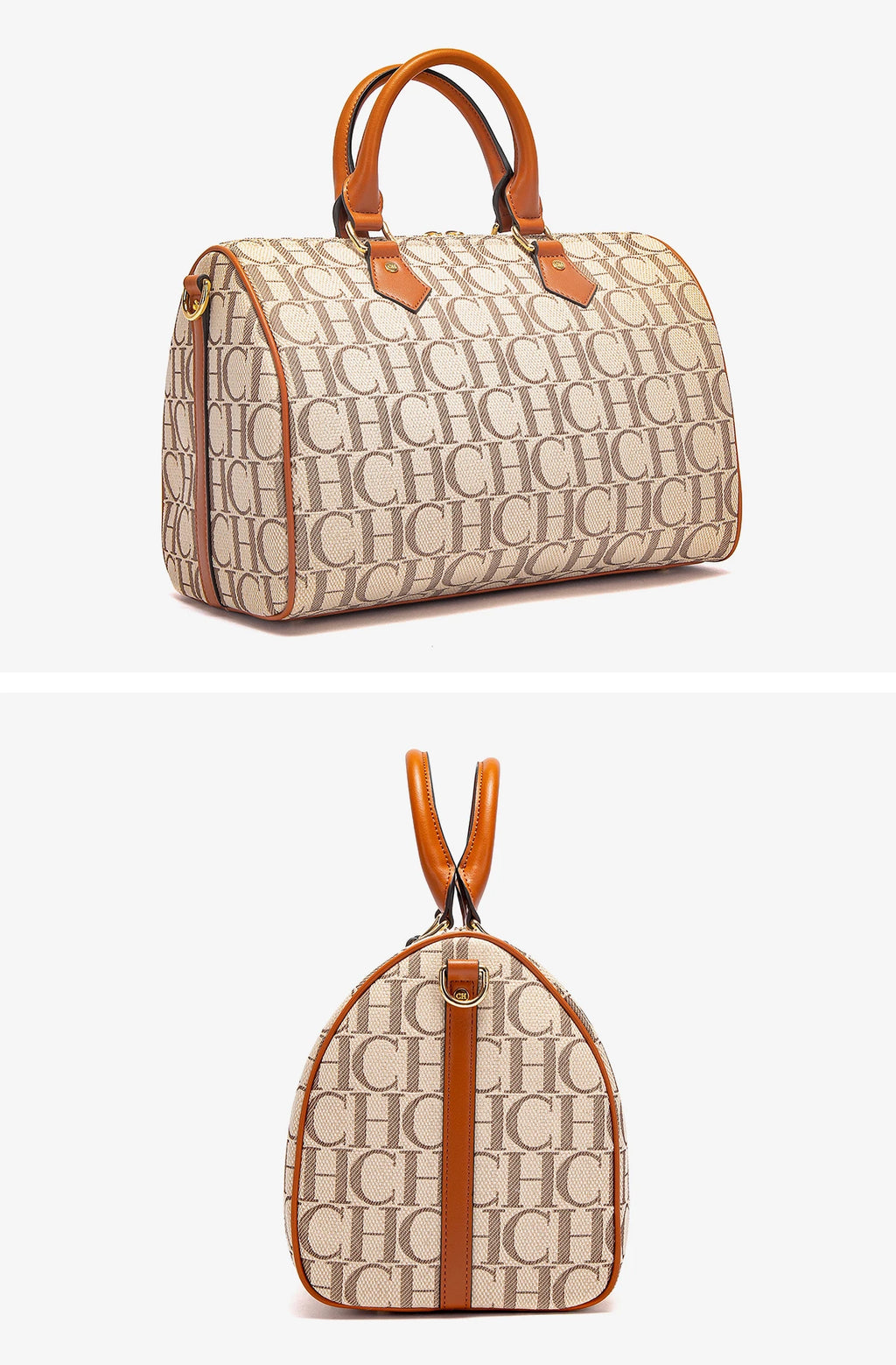 Women's Pillow Bag Autumn/Winter New Collection Letter Handbag Brown Boston Bag