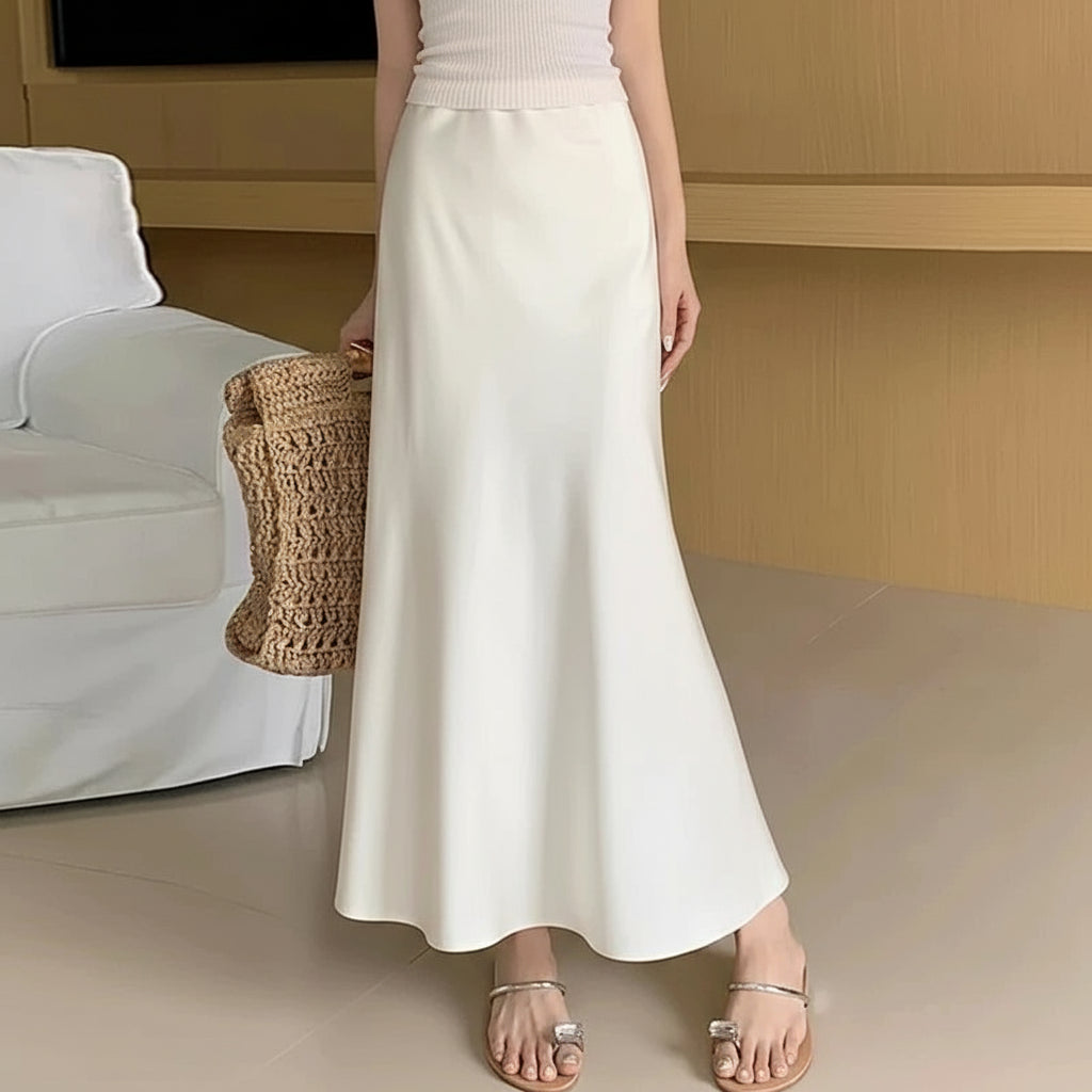 Women High Waist Long Skirts