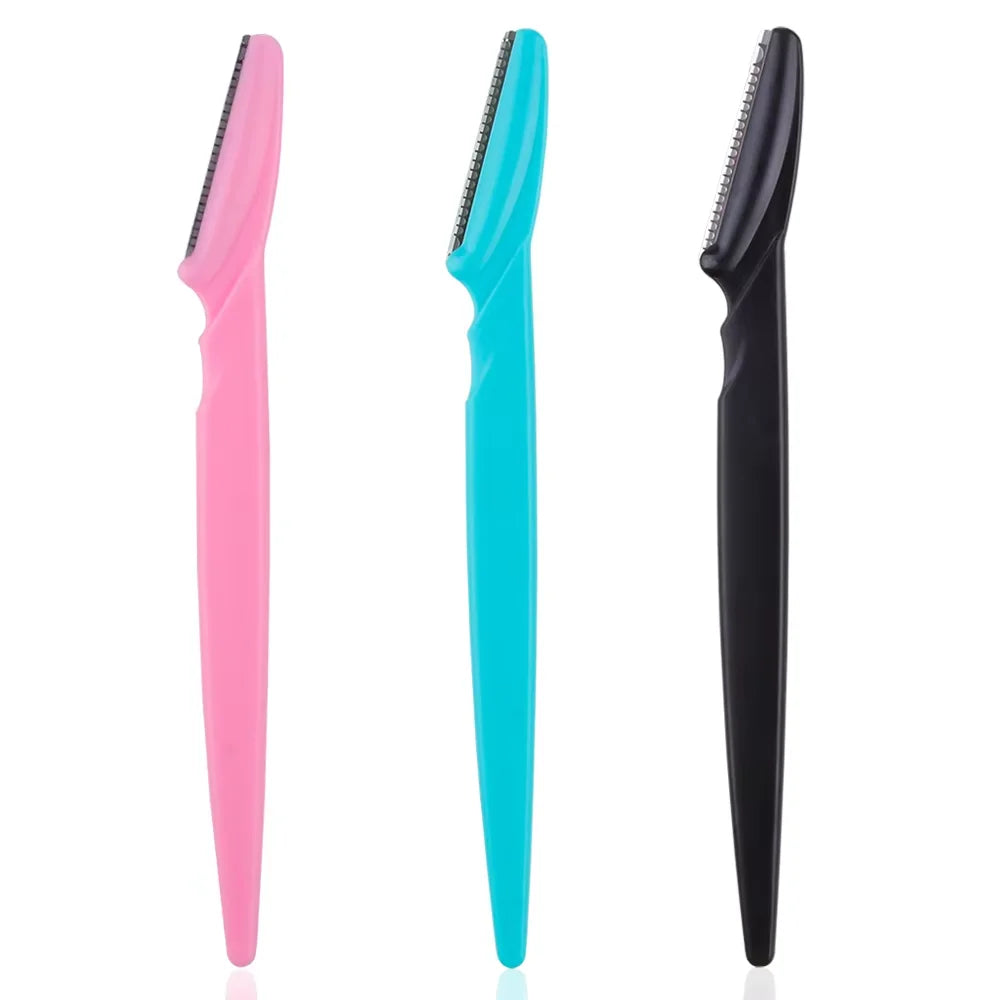 3, 4, or 10-piece eyebrow trimmer kits with portable face blades for safe eyebrow shaping and hair removal