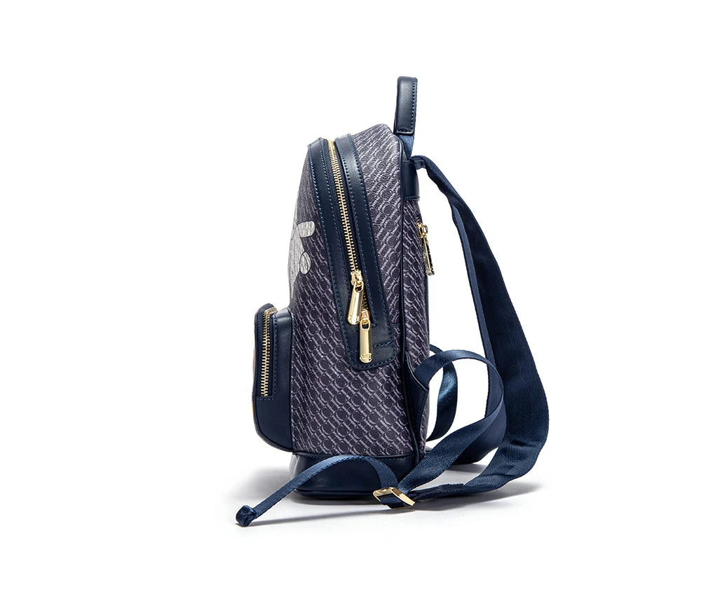 Alphabet Women's Backpack Large Capacity Design Luxury Brand Fashion Little Bear Cartoon Pattern