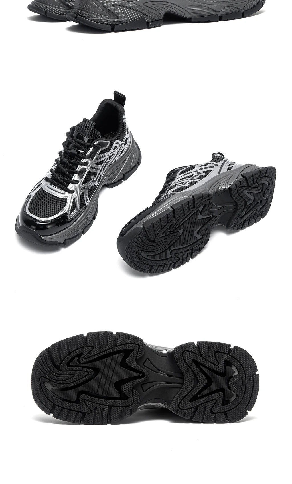 Men's Casual Shoes Summer New Silver Breathable Mesh Outdoor Vulcanized Shoes