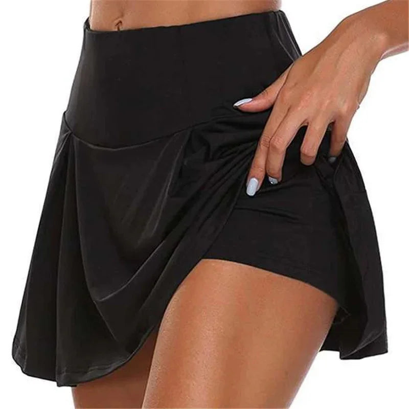 Women’s High-Waist Sports Skirt for Gym – Quick-Dry Tennis, Dance & Fitness Mini Skort