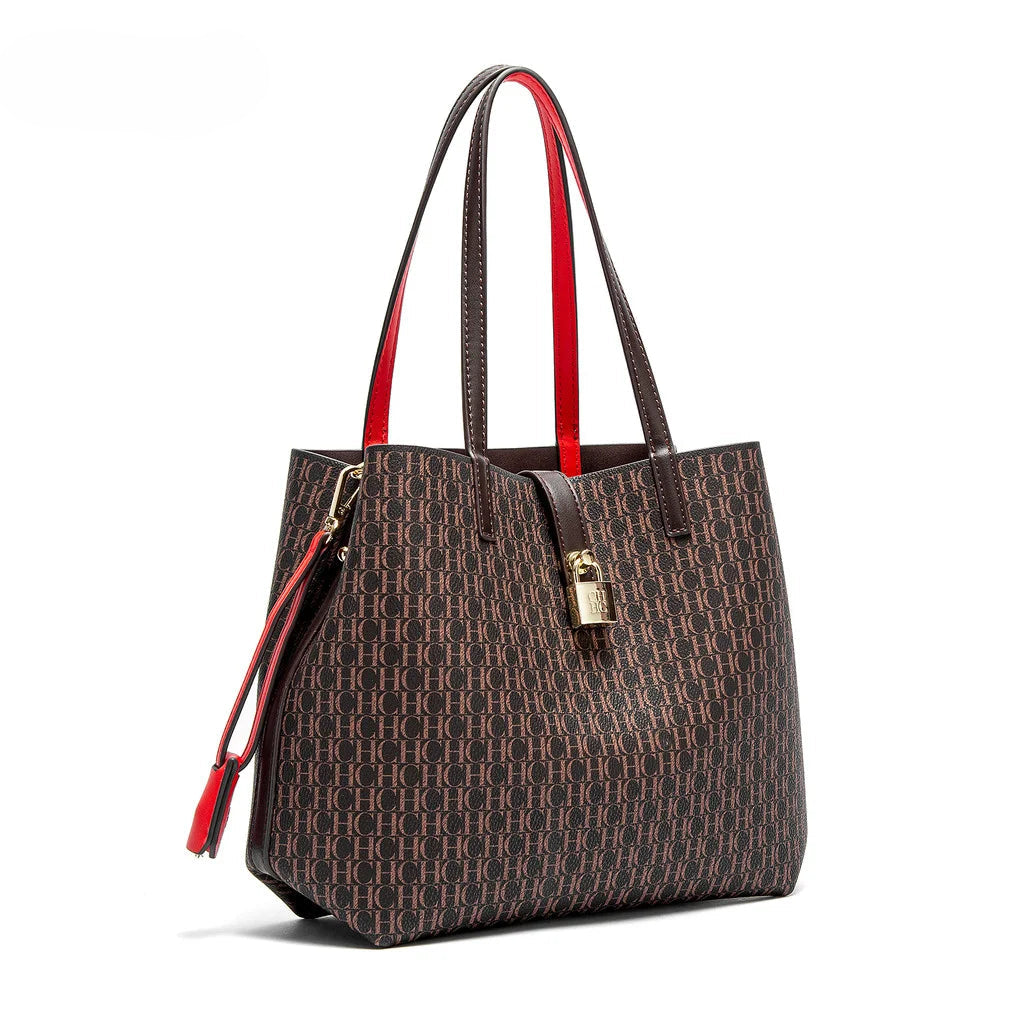 Women's Tote Bag New Solid Color Simple Handbag Large Capacity Mother Child Shopping Bag Wallet