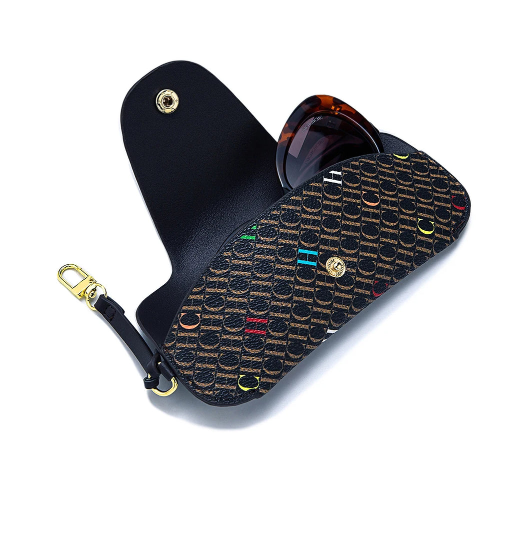 Snap Button Glasses Storage Bag Niche Brand New Portable Anti-Drop Anti-Crush Sunglasses