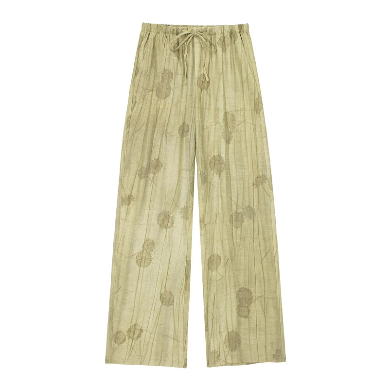 Women's 2024 Spring Fashion Set: Jacquard Loose Shirt & Casual Pants, Chic & Comfortable for Summer