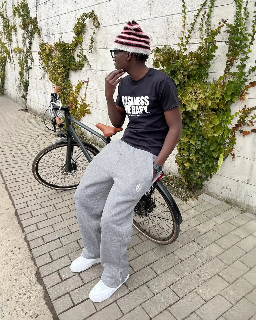 Y2K Style Jogger Sweatpants with Embroidery, Wide Leg, Pockets, and Men's Hoodie