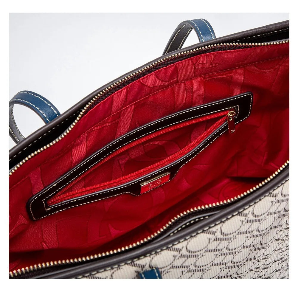 Women's Tote Bag New Fabric Splicing Handbag Large Capacity