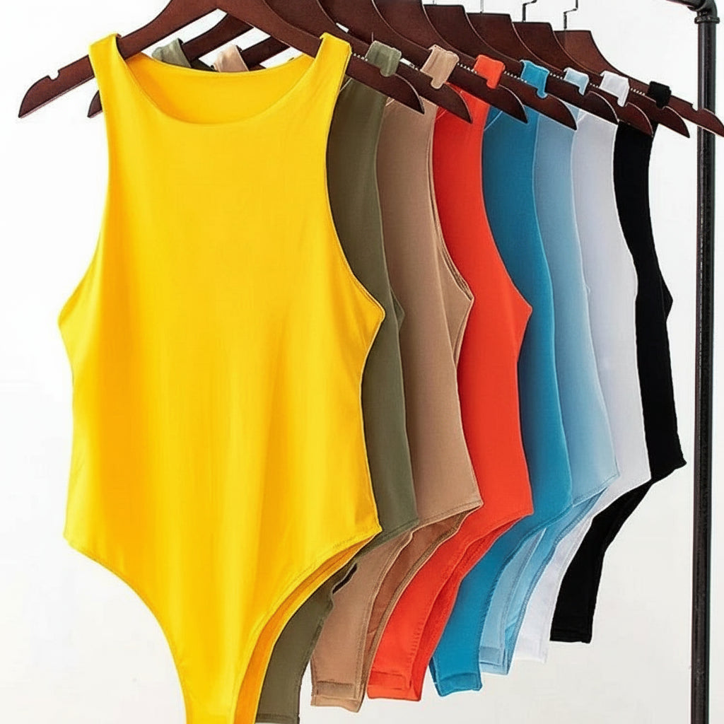 Summer Bodycon Bodysuits – Slim Fit, Sexy Casual Clubwear in 4 Colors for Women