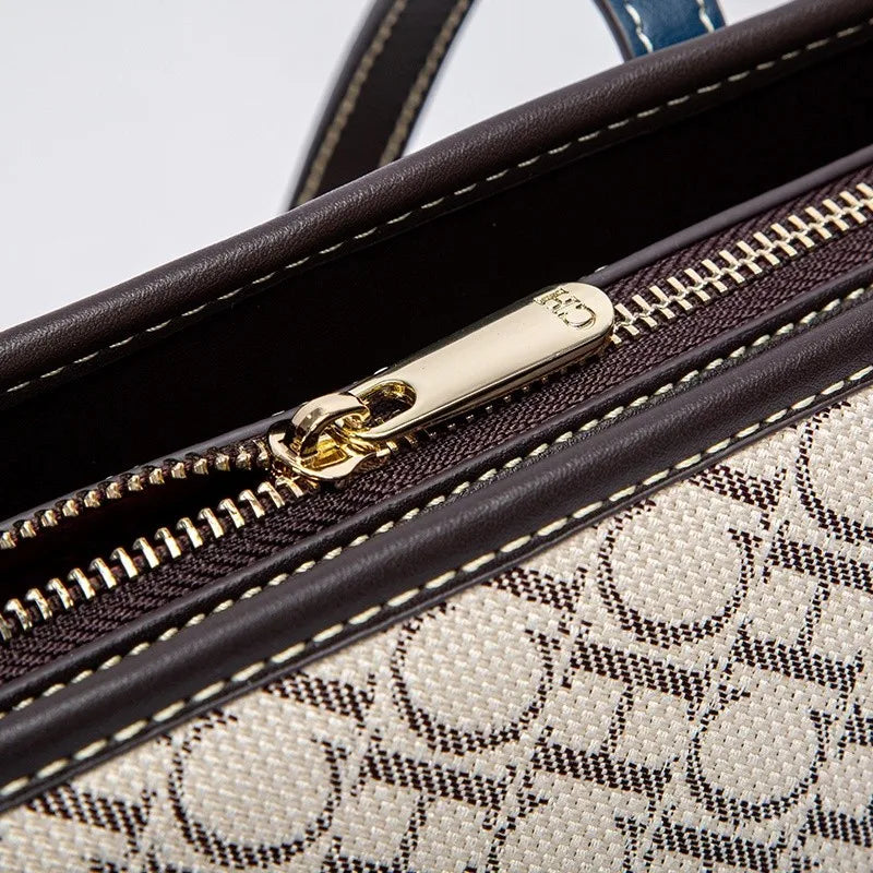 Women's Tote Bag New Fabric Splicing Handbag Large Capacity