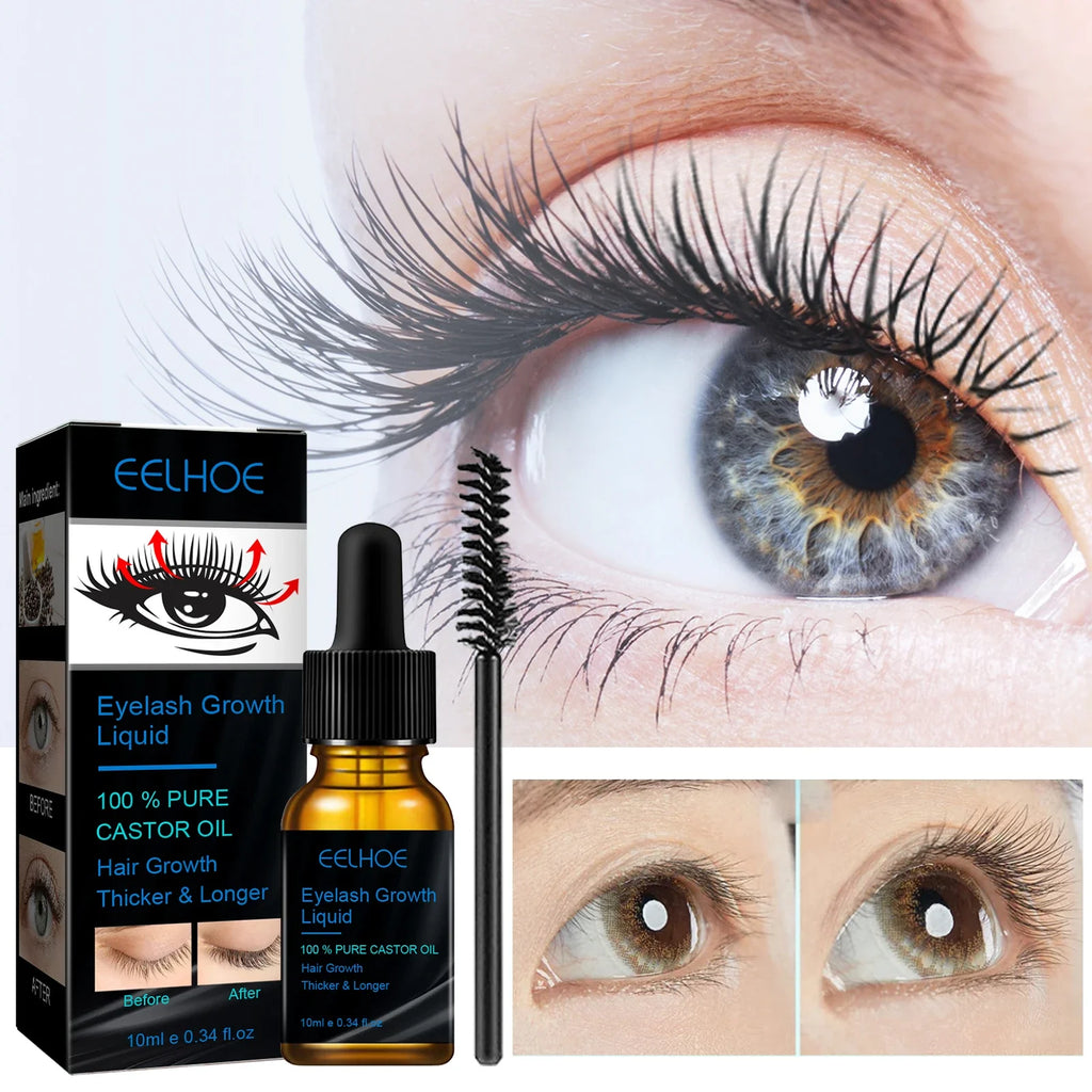Natural Castor Oil Serum – Eyebrow & Eyelash Growth & Thickening