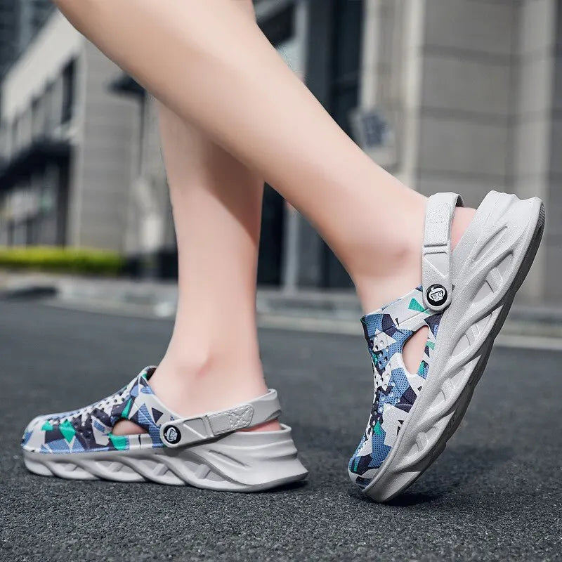 Unisex Summer Platform Clogs – Non-Slip Beach & Outdoor Casual Slippers