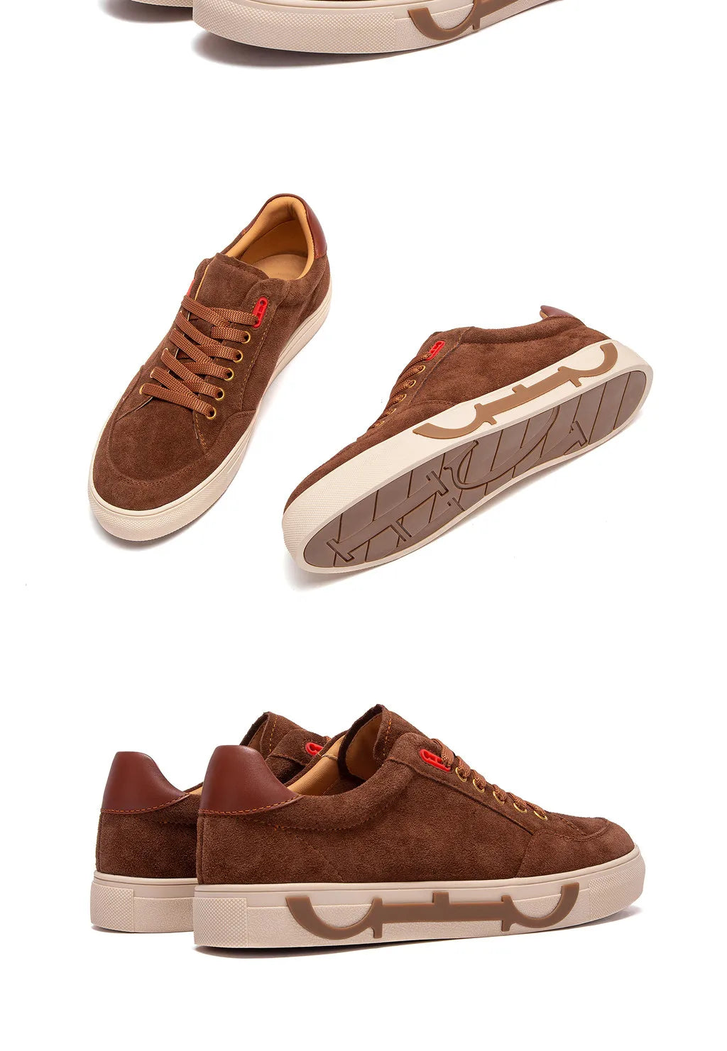 Men's Flat Shoes Anti Fur Retro Casual Shoes with Strap