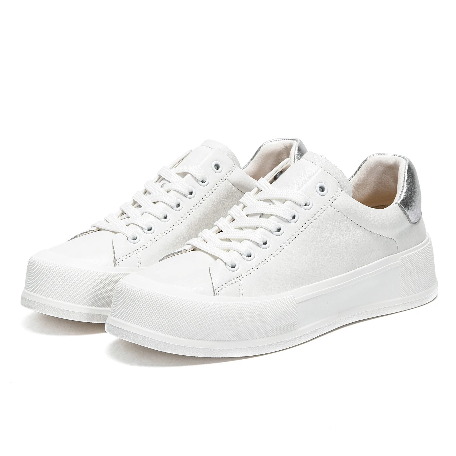 Women's Walking Shoes New Rice White Casual Flat Bottom Walking Shoes Bone Correction