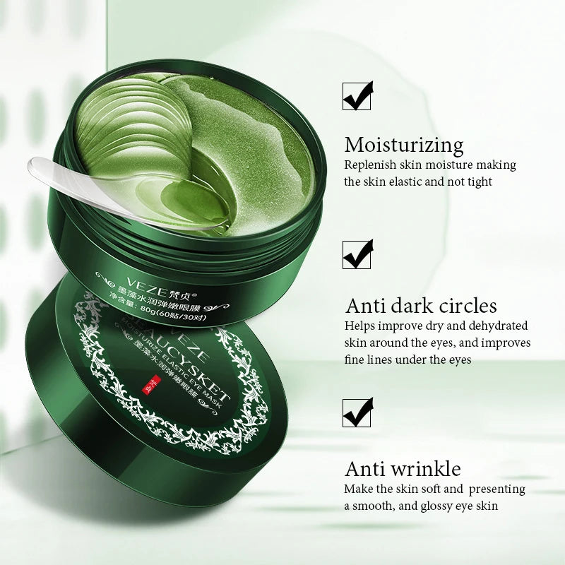 60pcs/box Gold Collagen Eye Mask Anti Dark Circles Eye Bags Moisturizing Firming Eye Patches Eyes Skin Care Products