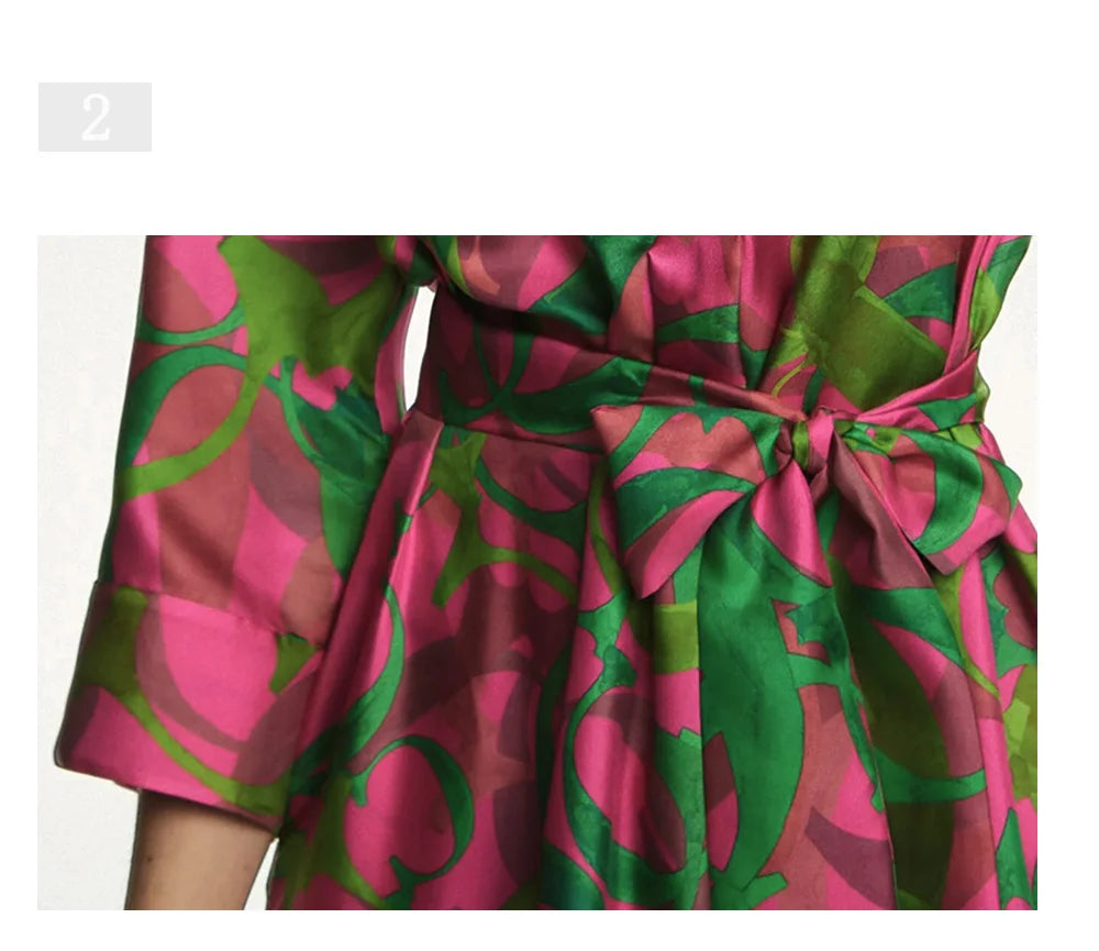 Women's Dress High Grade Elegant Party Long Sleeved Dress Single Breasted Lace Up Design Casual