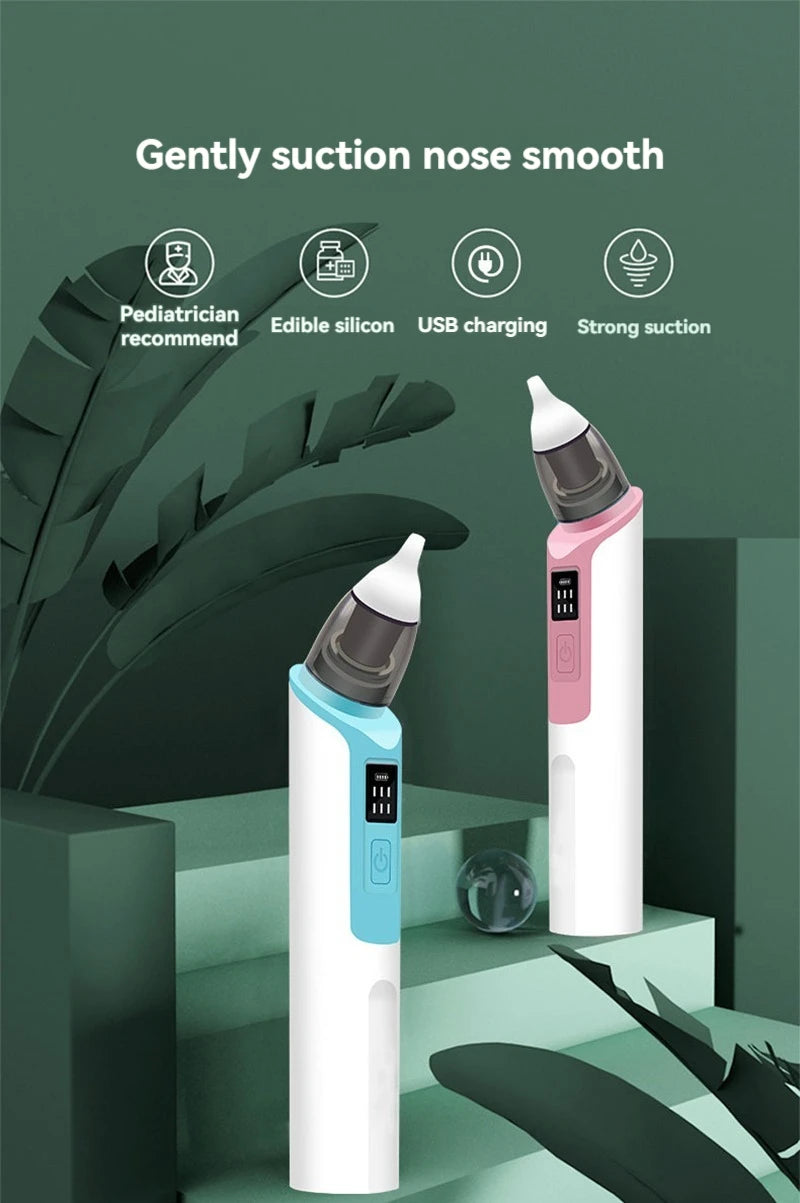 Electric Baby Nasal Aspirator – Rechargeable, Gently Clears Congestion for Newborns