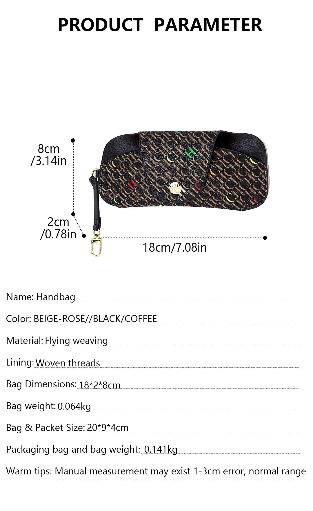 Snap Button Glasses Storage Bag Niche Brand New Portable Anti-Drop Anti-Crush Sunglasses