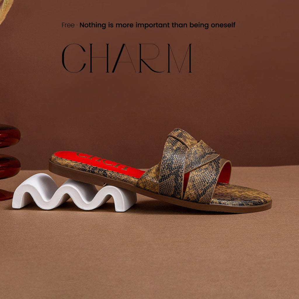 Women's Slippers Simple Cross Belt Design Beach Shoes