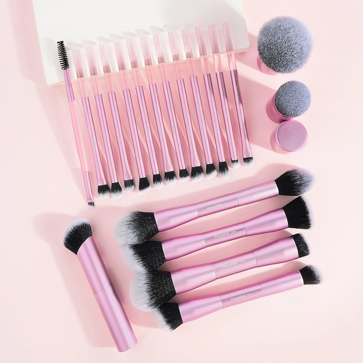 20-Piece Pro Makeup Brush Set – Double-Ended for Foundation, Blush & Eyeshadow
