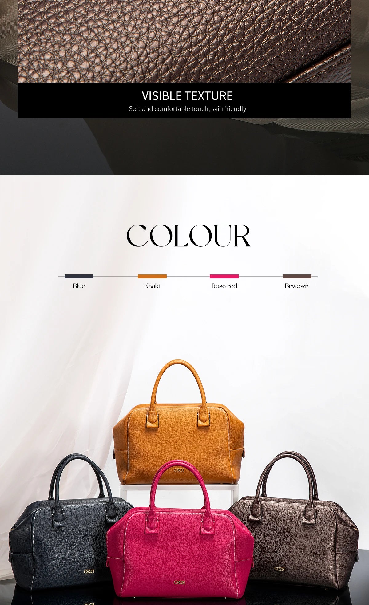 Women's Crossbody Bag Autumn Large Capacity Pillow Bag Hidden Blue Zipper Wide Shoulder Strap Travel Bag