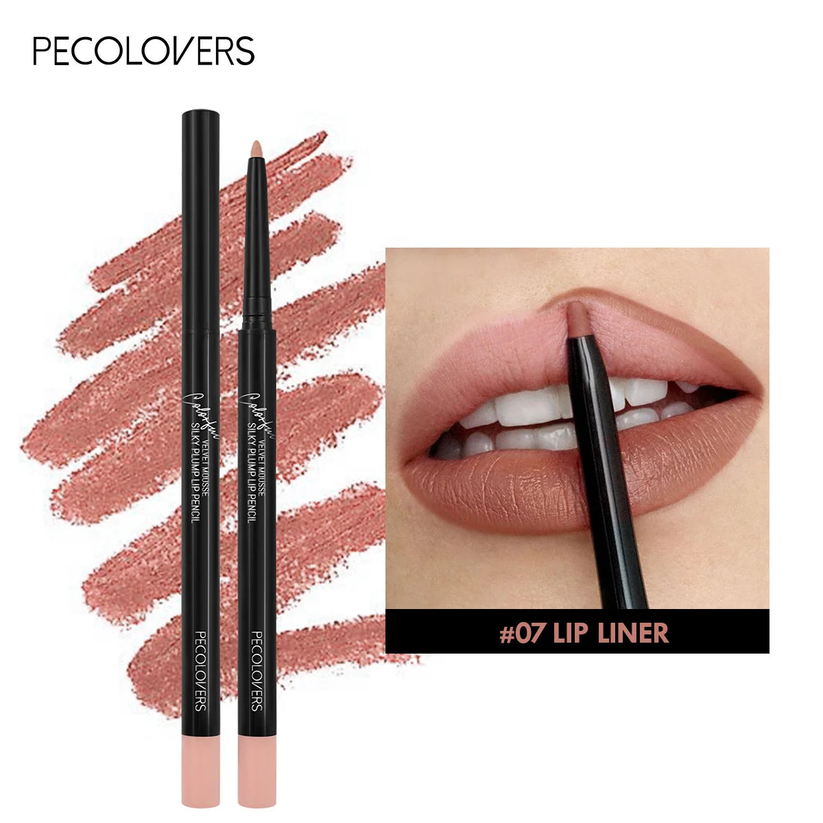 Waterproof Matte Lip Liner – Long-Lasting, Moisturizing, 12 Colors