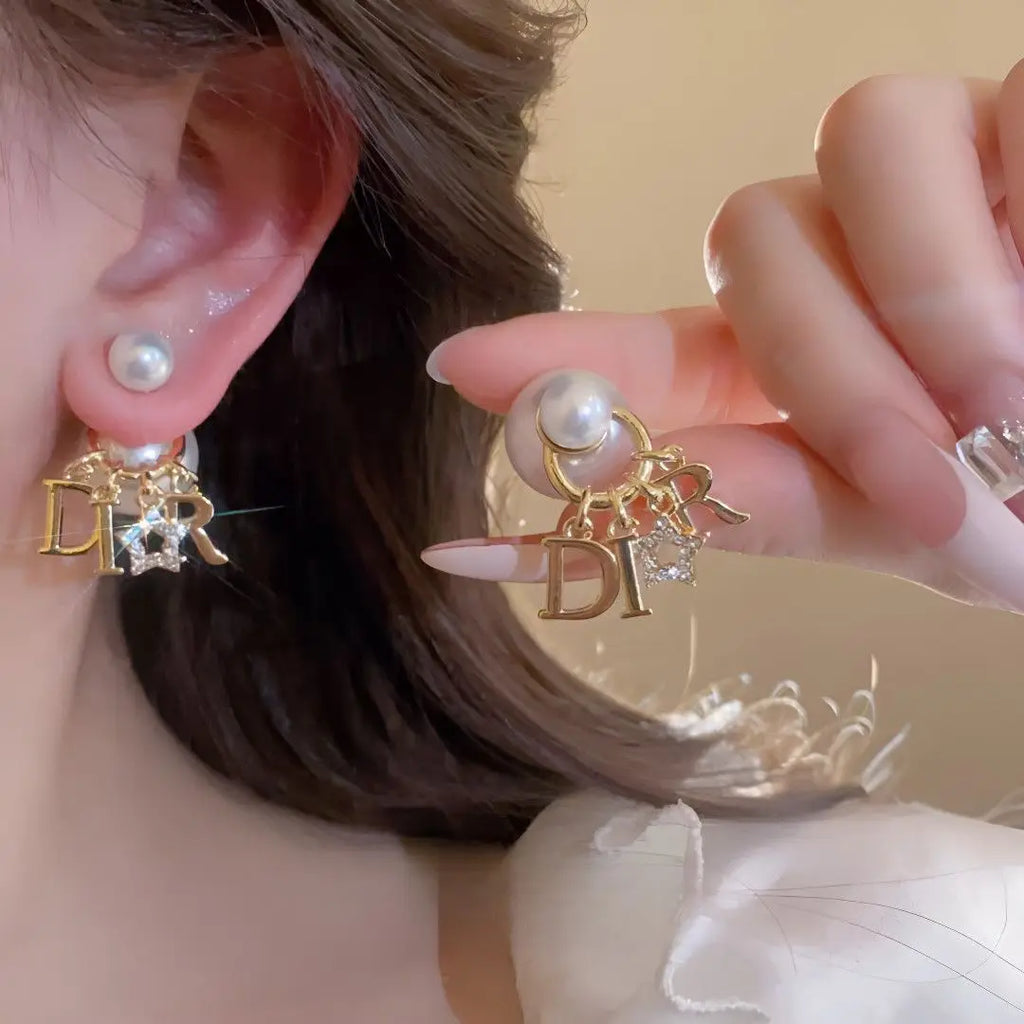 Trendy Double-Sided Pearl Stud Earrings – Elegant Luxury for Women, Spring & Summer Fashion